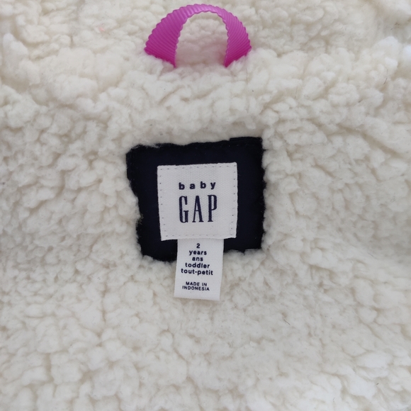 Gap BabyGap Coldcontrol Max puffer in Navy Floral, size 2 toddler - Picture 4 of 5